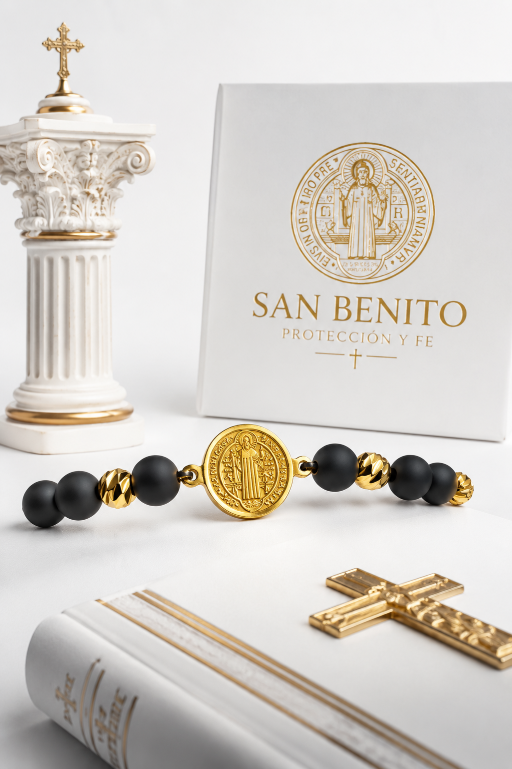 Pulsera San Benito caja de regalo